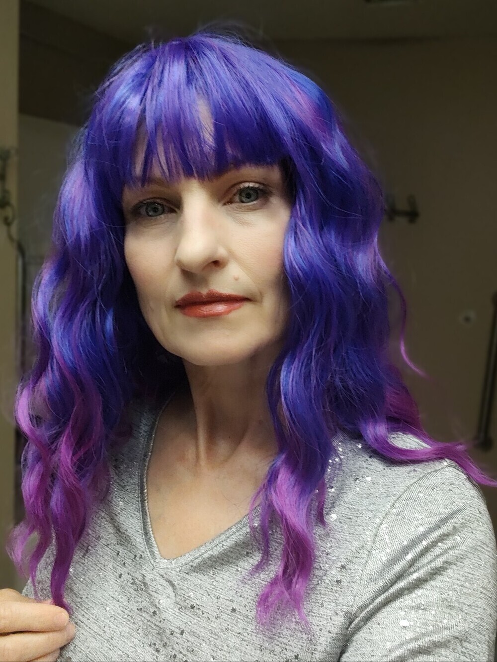 Purple And Pink Full Head Wig NWT